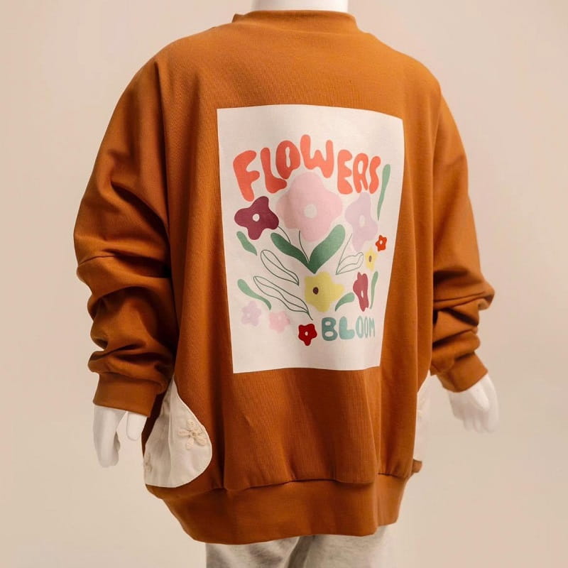 gia công mẫu áo thun tay dài nâu unisex