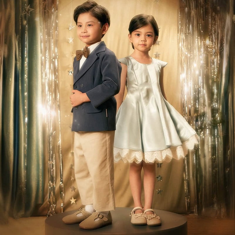 gia công set đồ dự tiệc theo yêu cầu cho bé