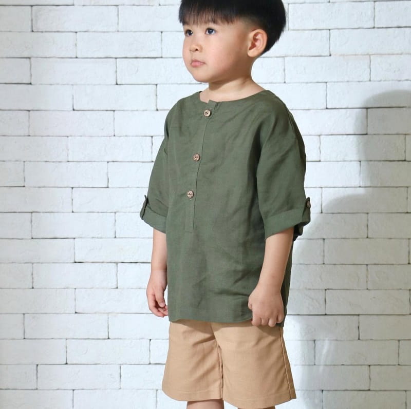 gia công set đồ linen bé trai