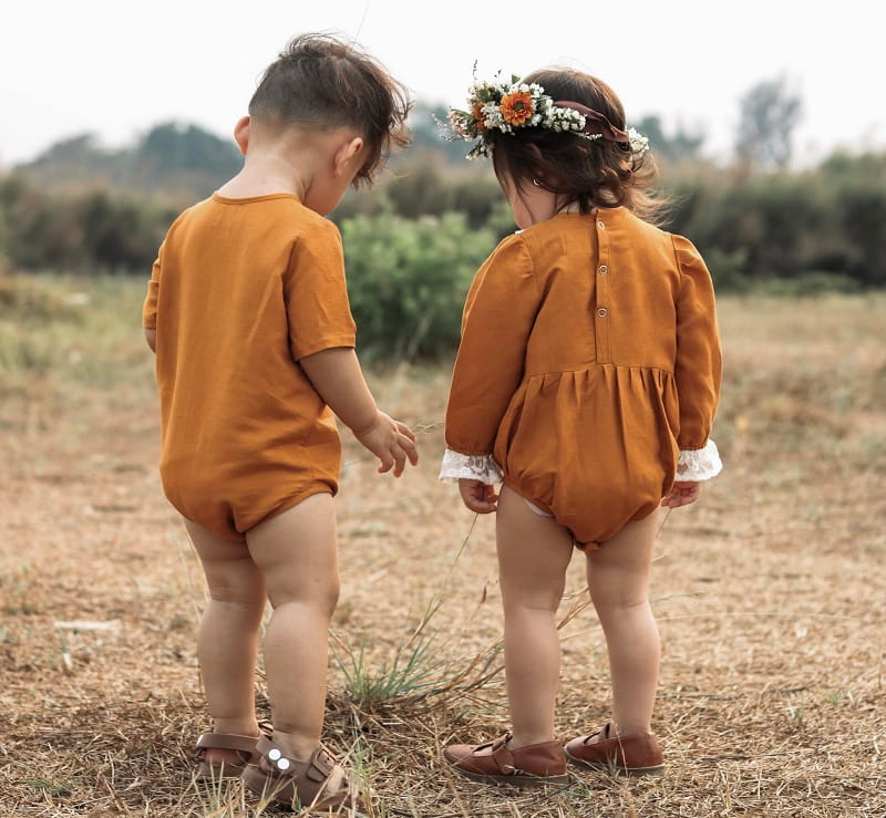 Xưởng may áo liền quần (Bodysuit, Jumpsuit, Romper) trẻ em và nữ giới 39 May áo liền quần bằng vải Linen